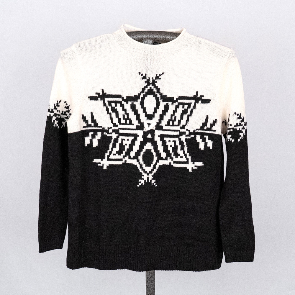 Talbots Thermolite Merino Wool Blend Snowflake Sweater Women's Size SMALL PETITE